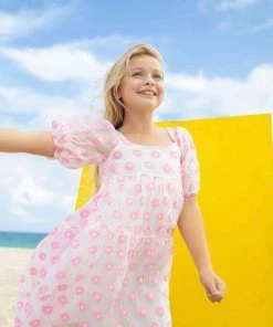 Hot Sale โ Lola & The Boys Pink Daisy Poof ๐ Dress ๐ง Girls โ๏ธ 7 Lola & The Boys Pink Daisy Poof Dress Girls