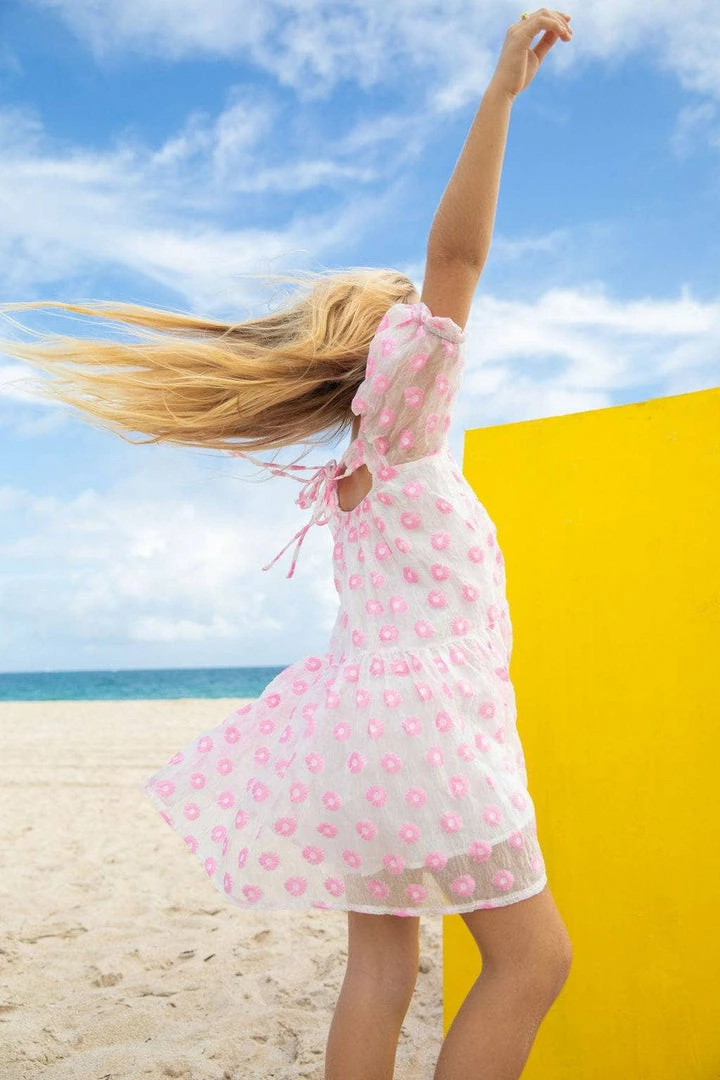 Hot Sale โ Lola & The Boys Pink Daisy Poof ๐ Dress ๐ง Girls โ๏ธ 6 Lola & The Boys Pink Daisy Poof Dress Girls