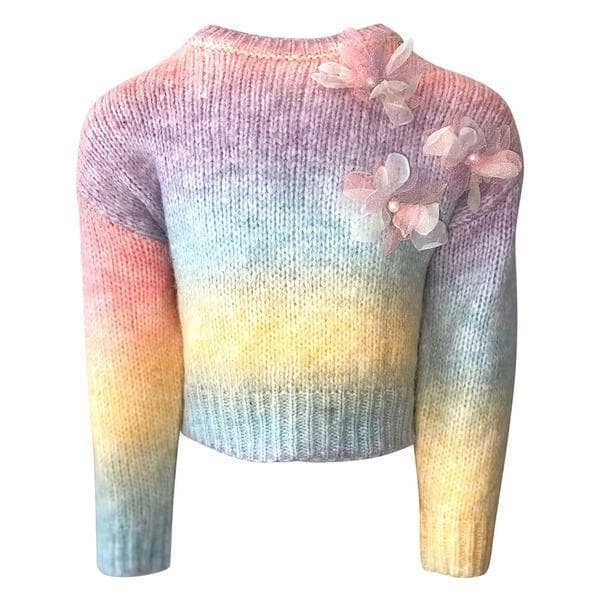 Hot Sale ๐ Lola + The Boys Ombre 3D Flower Sweater ๐ฏ 4 Lola + The Boys Ombre 3D Flower Sweater