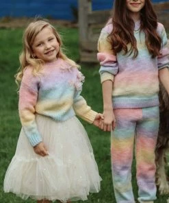 Hot Sale ๐ Lola + The Boys Ombre 3D Flower Sweater ๐ฏ 9 Lola + The Boys Ombre 3D Flower Sweater