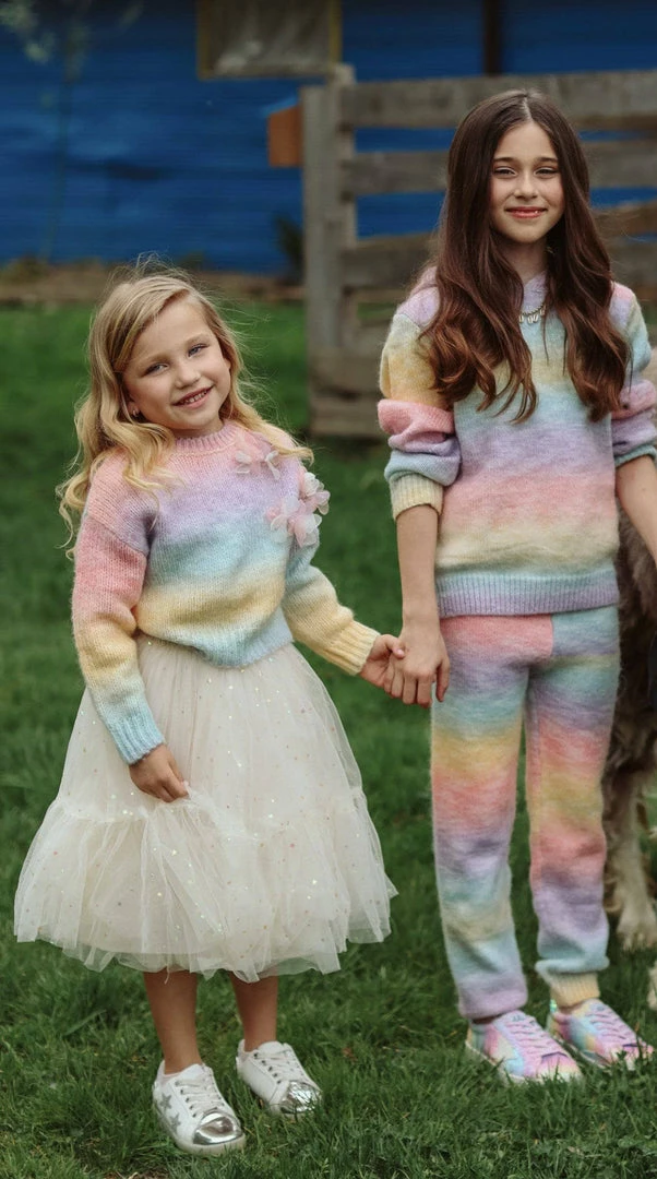 Hot Sale ๐ Lola + The Boys Ombre 3D Flower Sweater ๐ฏ 6 Lola + The Boys Ombre 3D Flower Sweater