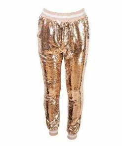 Lola + The Boys Goldie Flip Sequin Joggers