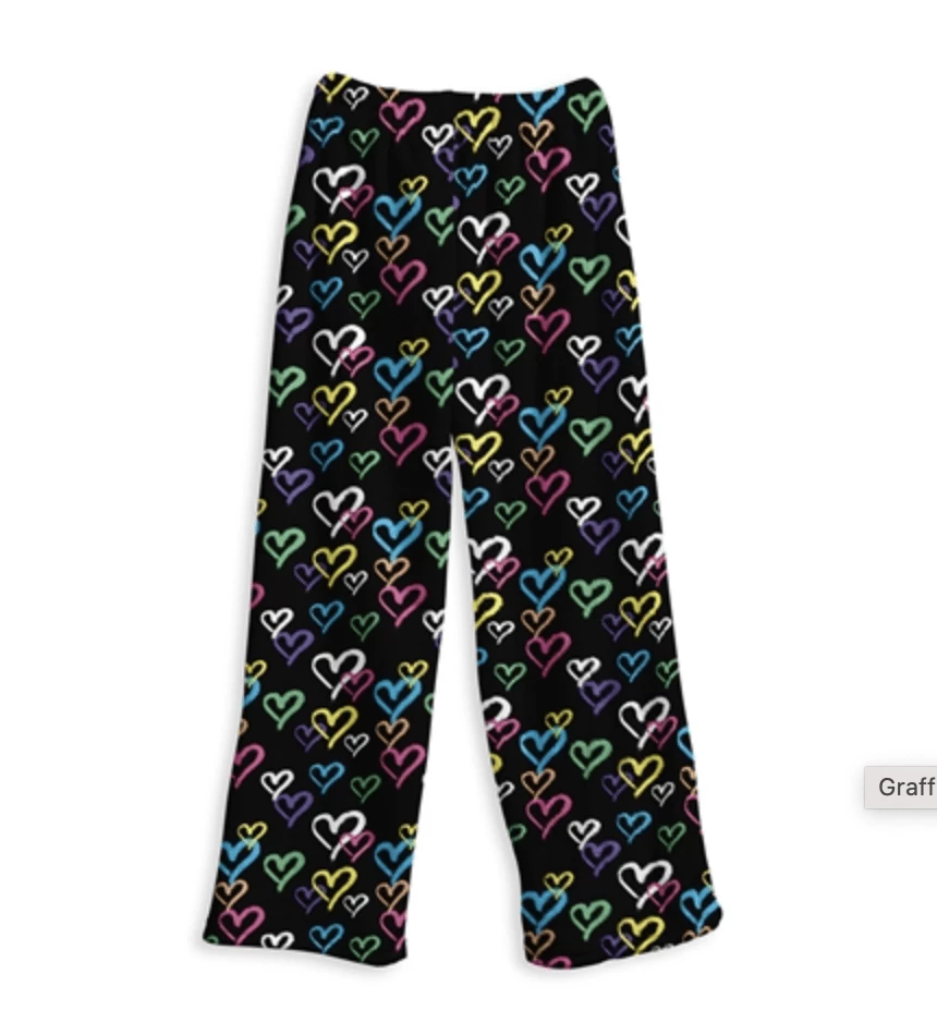 Hot Sale ๐ฏ Lola & The Boys Graffiti Plush Heart Pants New Arrivals โค๏ธ 3 Lola & The Boys Graffiti Plush Heart Pants New Arrivals