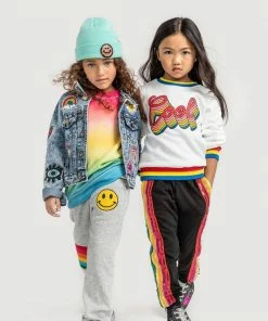 Lola + The Boys Rainbow Sequin Joggers