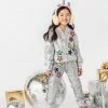 Lola + The Boys Silver Sequin Star Joggers Girls