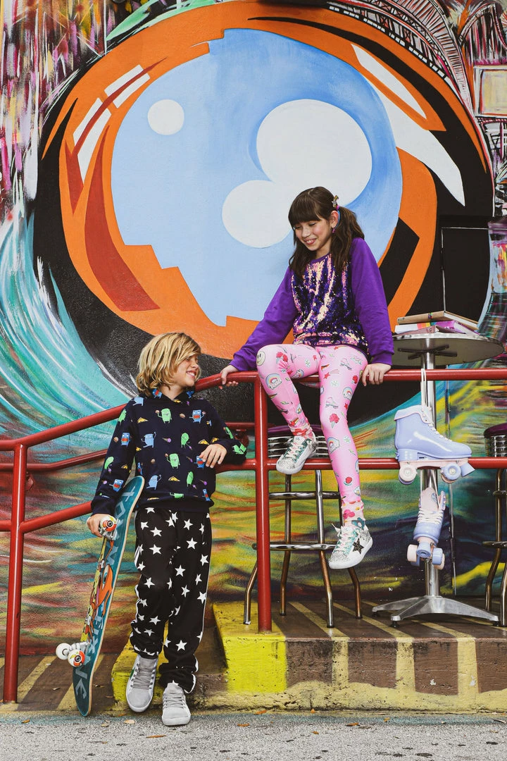 Outlet 💯 Lola + The Boys Star Striped Joggers 😉 3 Lola + The Boys Star Striped Joggers