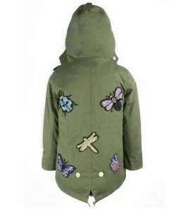 Lola & The Boys Girls Pink Patched Parka