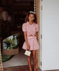 Lola + The Boys New Arrivals Pink Cheetah Girl Set