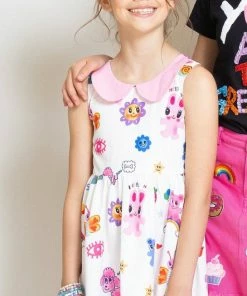 Lola + The Boys Rainbow Bunny Doodle Dress New Arrivals