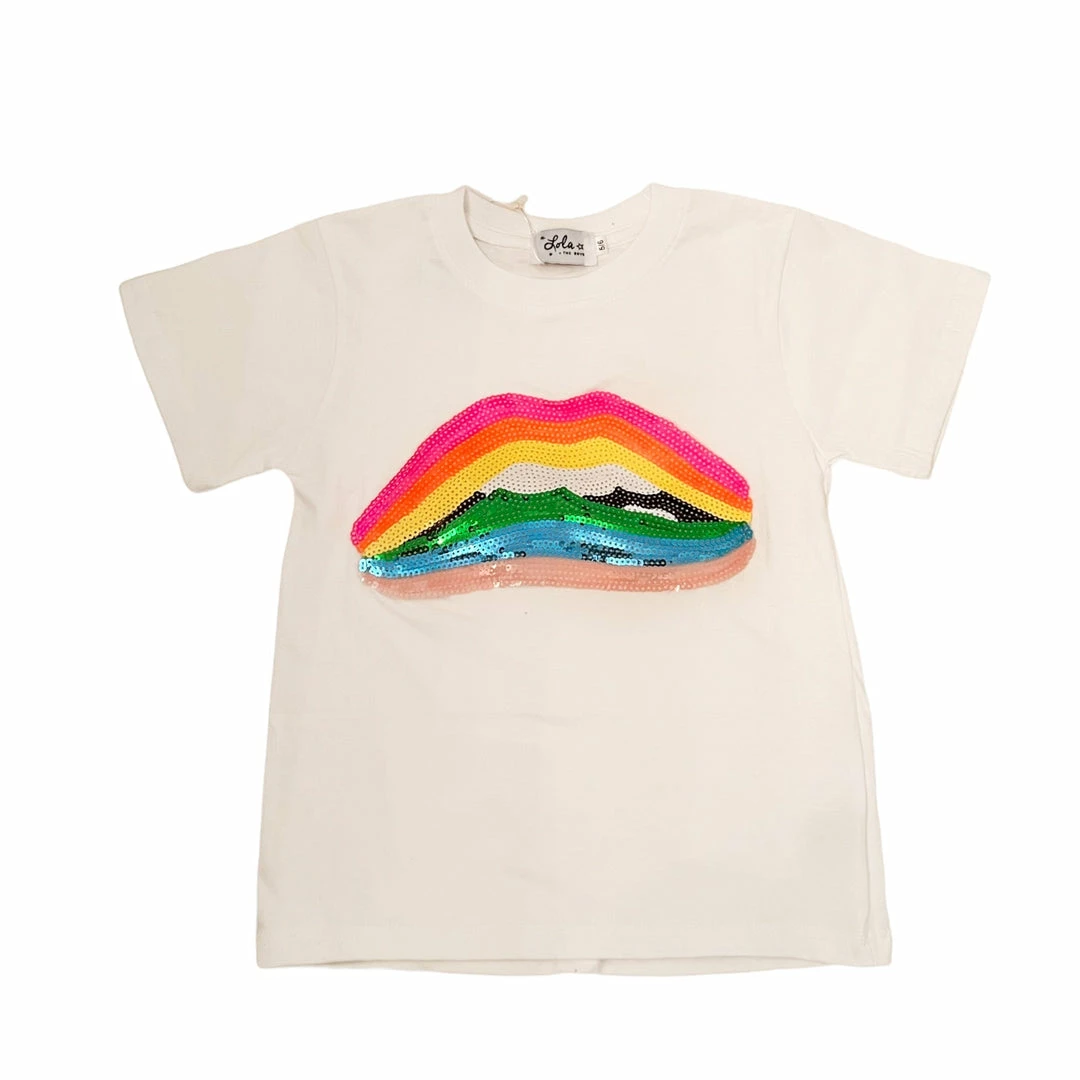 Discount โ Lola + The Boys Rainbow Lips T-shirt New Arrivals ๐ 4 Lola + The Boys Rainbow Lips T-shirt New Arrivals