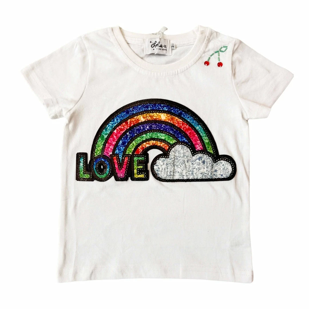 Deals โ Lola + The Boys Rainbow Love T ๐ Shirt ๐ 3 Lola + The Boys Rainbow Love T Shirt