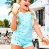 Lola + The Boys Baby Blue Rainbow Gem Short Set Girls