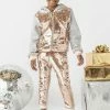 Lola + The Boys Girls Goldie Sequin Flip Jogger Set