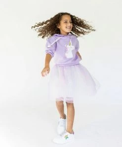 Lola & The Boys Lavender Hoodie Unicorn Tutu Set