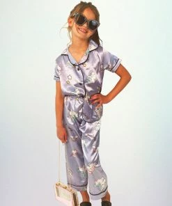 Lola + The Boys Lavender Unicorn Magic Silk Set Girls