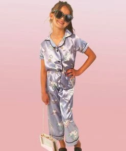 Lola + The Boys Lavender Unicorn Magic Silk Set Girls