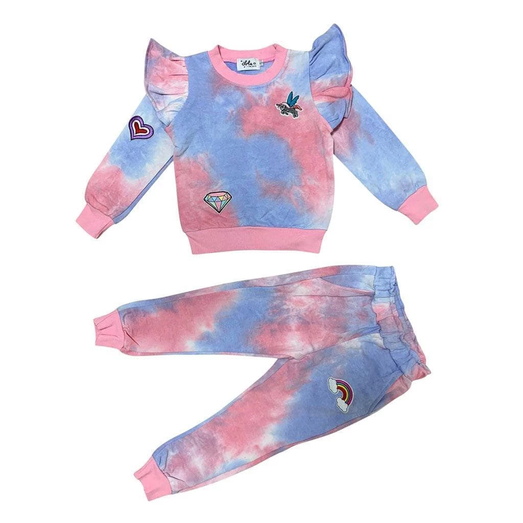 Promo π Lola + The Boys π§ Girls Tie Dye Patch Jogger Set π 5 Lola + The Boys Girls Tie Dye Patch Jogger Set