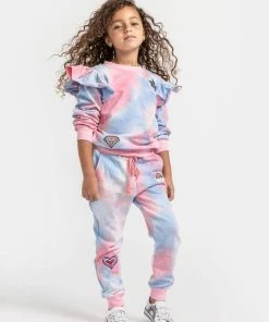 Lola + The Boys Girls Tie Dye Patch Jogger Set