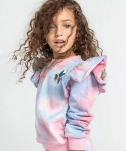 Lola + The Boys Girls Tie Dye Patch Jogger Set