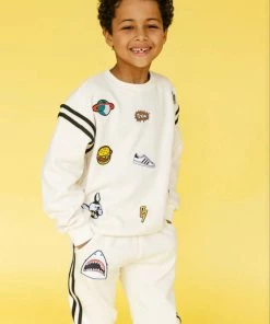 Lola & The Boys New Arrivals Varsity Patch Jogger Set