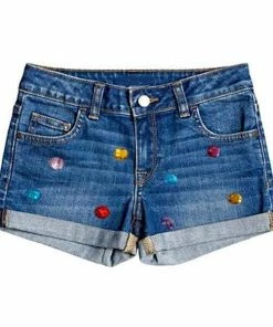 Lola + The Boys Rainbow Gem Jean Shorts Girls