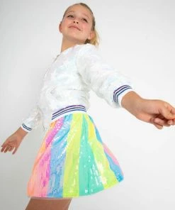 Lola + The Boys New Arrivals Sequin Stripe Skirt