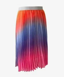 Lola + The Boys Sherbet Ombre Pleated Skirt