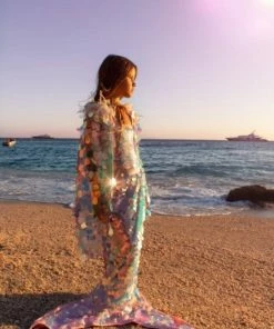 Lola + The Boys Paillette Mermaid Tail Skirt Girls