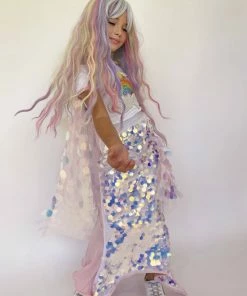 Lola + The Boys Paillette Mermaid Tail Skirt Girls