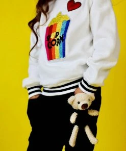 Lola + The Boys Girls I Love Popcorn Sweatshirt