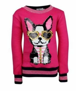 Lola & The Boys Golden Pup Sweatshirt Girls