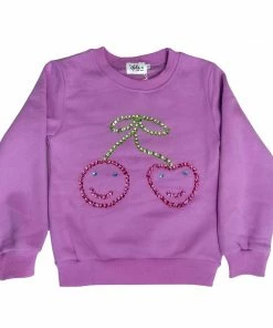 Lola & The Boys Happy Cherry Gem Sweatshirt New Arrivals