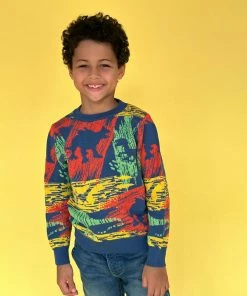 Lola + The Boys New Arrivals Multi Dino Sweater