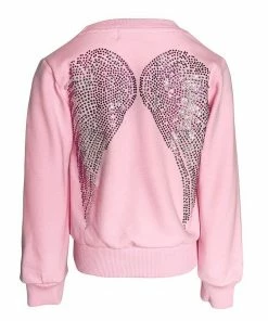 Lola + The Boys Girls Sweet Angel Wing Sweatshirt