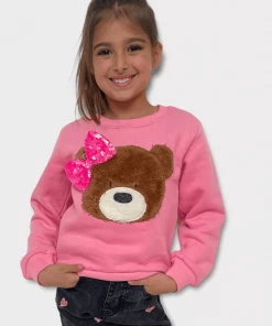 Lola + The Boys Teddy Bow Sweatshirt New Arrivals