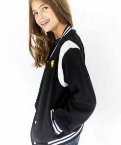 Lola & The Boys New Arrivals Bear Varsity Bomber Jacket