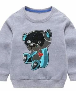 Lola + The Boys Stitch A Bear Sweatshirt New Arrivals