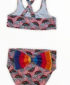 Lola + The Boys Girls Double Rainbow 2 Piece Swimsuit