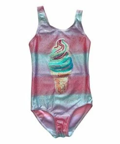 Discount 💯 Lola + The Boys Metallic Ice Cream One Piece Swim 🌟 6 Lola + The Boys Metallic Ice Cream One Piece Swim