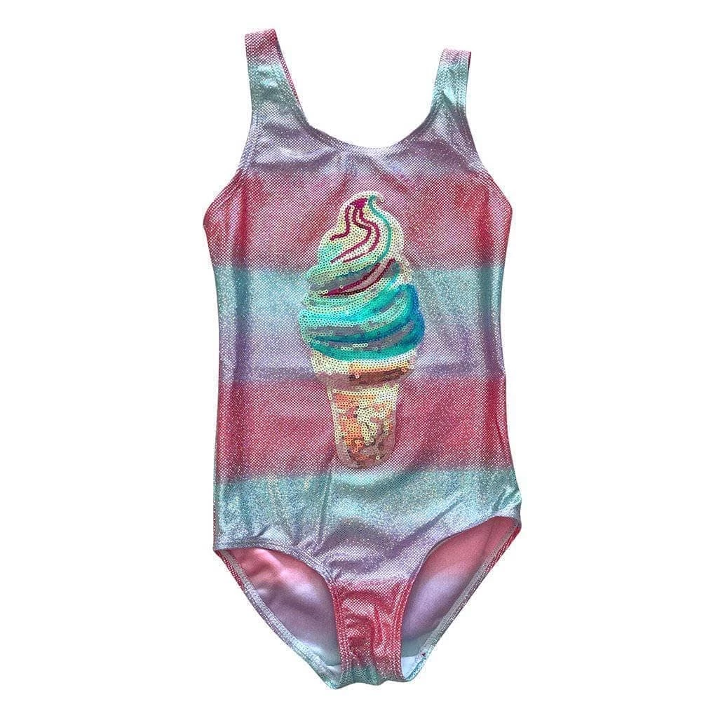 Discount 💯 Lola + The Boys Metallic Ice Cream One Piece Swim 🌟 4 Lola + The Boys Metallic Ice Cream One Piece Swim