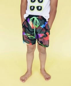 Lola + The Boys Cool Camo Swim Shorts