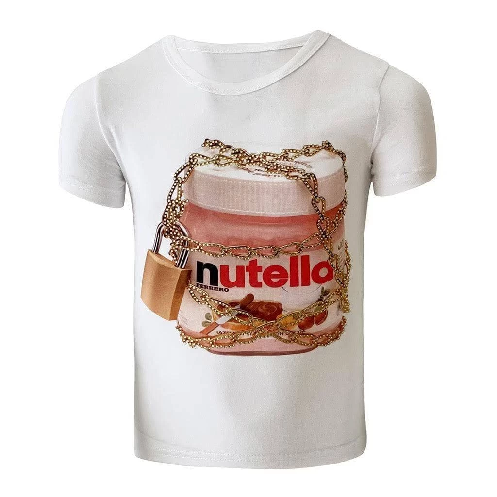 Best deal ๐ Lola + The Boys Forbidden Nutella Tee White ๐ 3 Lola + The Boys Forbidden Nutella Tee White