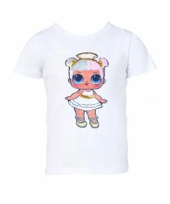Lola & The Boys Girls Sequin Doll T-Shirt