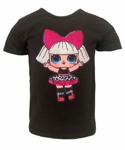 Lola & The Boys Girls Sequin Doll T-Shirt