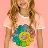 Coupon ๐ Lola + The Boys Happy Daisy Ringer Tee ๐ Shirt ๐ง Girls ๐ 1 Lola + The Boys Happy Daisy Ringer Tee Shirt Girls