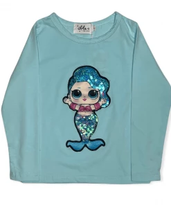 Lola + The Boys Mermaid Hug Long Sleeve Shirt