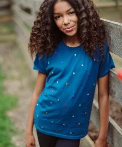 Lola + The Boys Girls Rainbow Gem T-Shirt