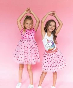 Lola + The Boys Sequin Rainbow Unicorn Tank