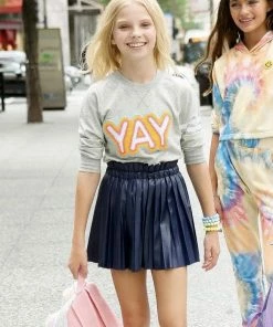 Lola + The Boys YAY Patch Sweatshirt