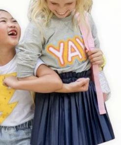 Lola + The Boys YAY Patch Sweatshirt